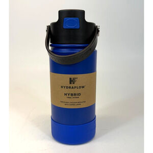 Hydraflow Blue Hybrid Triple 14oz Insulated Flip Straw Bottle Stainless Steel